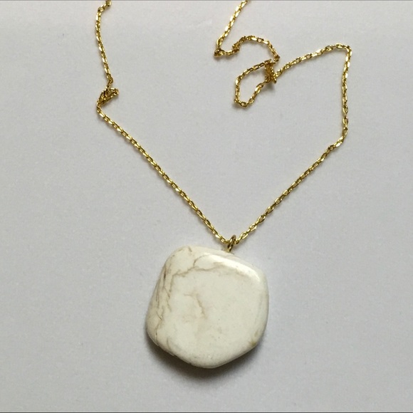Jewelry - White Howlite W/ Gold Filled Chain Necklace